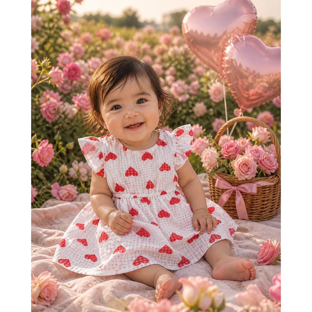 New Darling floaty Valentine’s Day Heart Print Dress